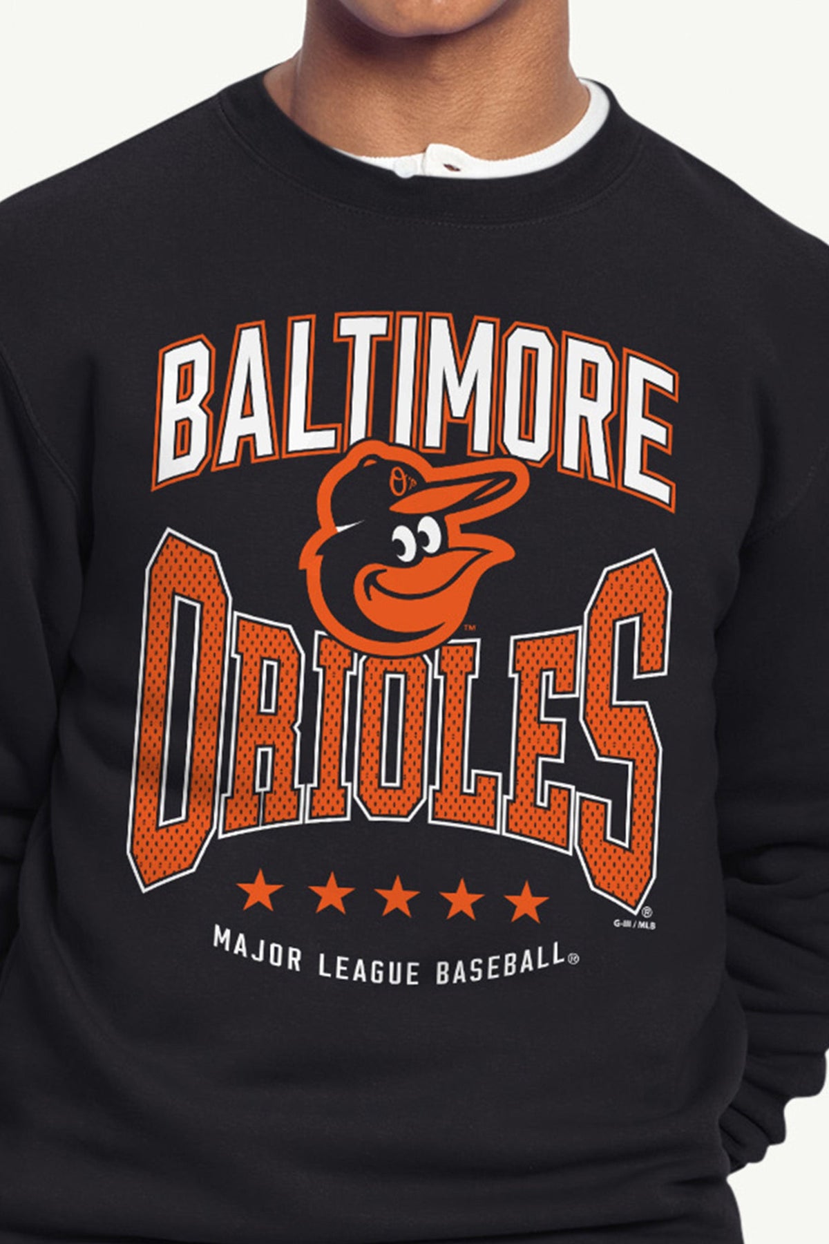 Starter MENS BALTIMORE ORIOLES CENTER SQUEEZE SWEATSHIRT