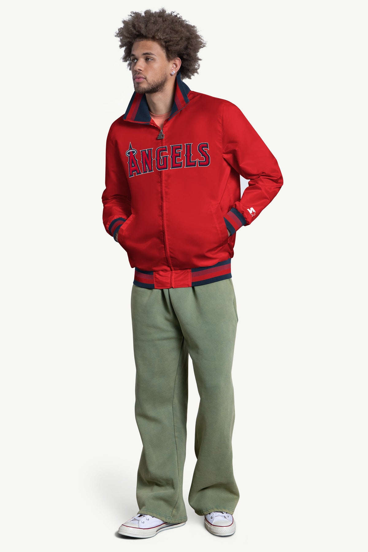 Starter MENS LOS ANGELES ANGELS CAPTAIN VARSITY JACKET