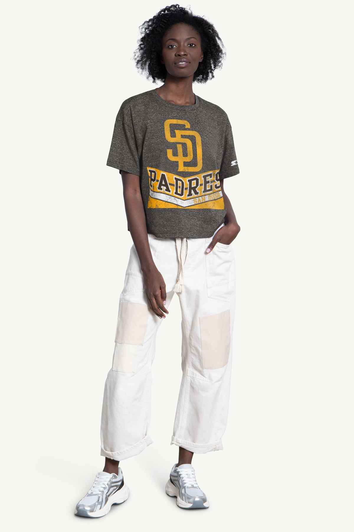 Starter WOMENS SAN DIEGO PADRES JUMP SHOT TEE