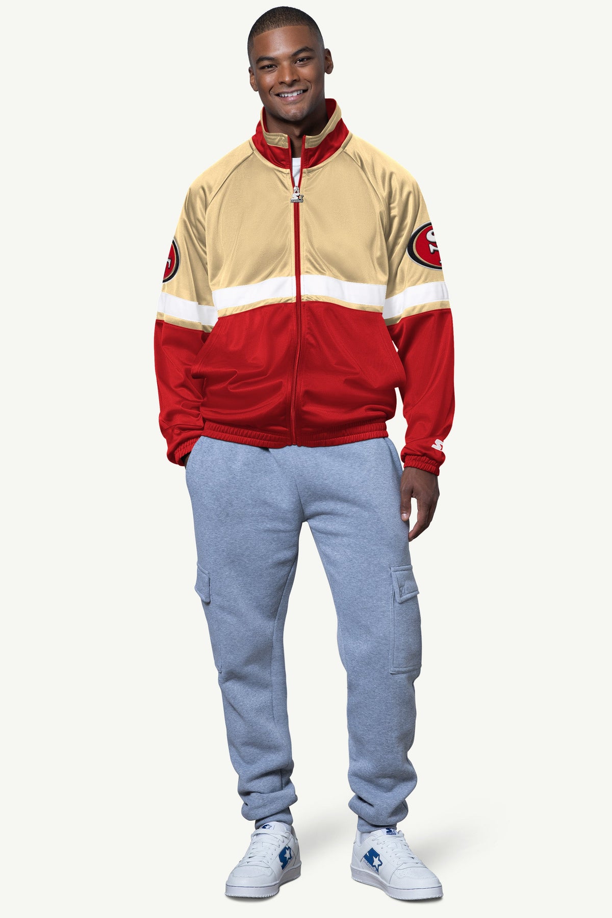 Starter MENS SAN FRANCISCO 49ERS VETERAN TRACK JACKET