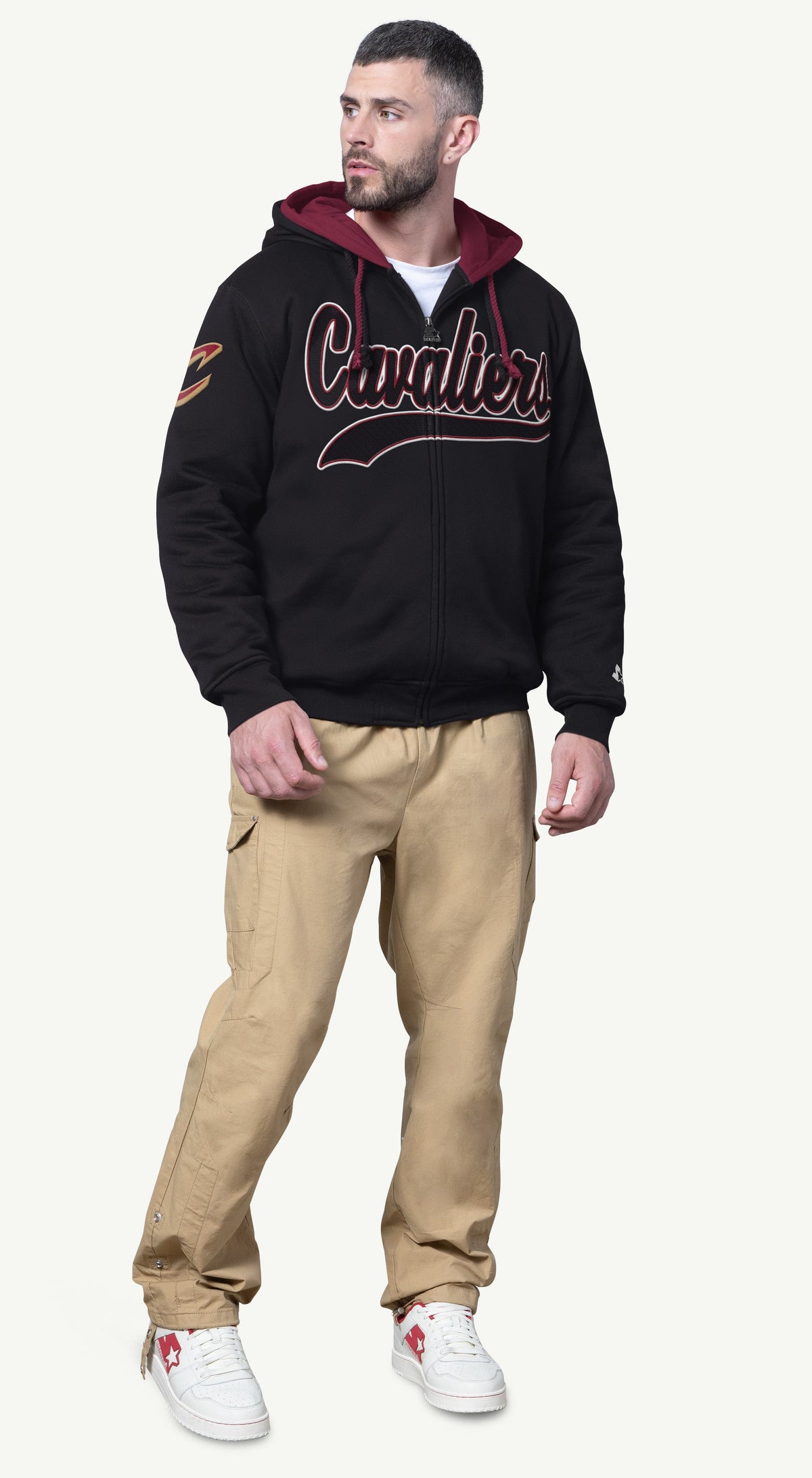Starter MENS CLEVELAND CAVALIERS ZIP UP SWEATSHIRT