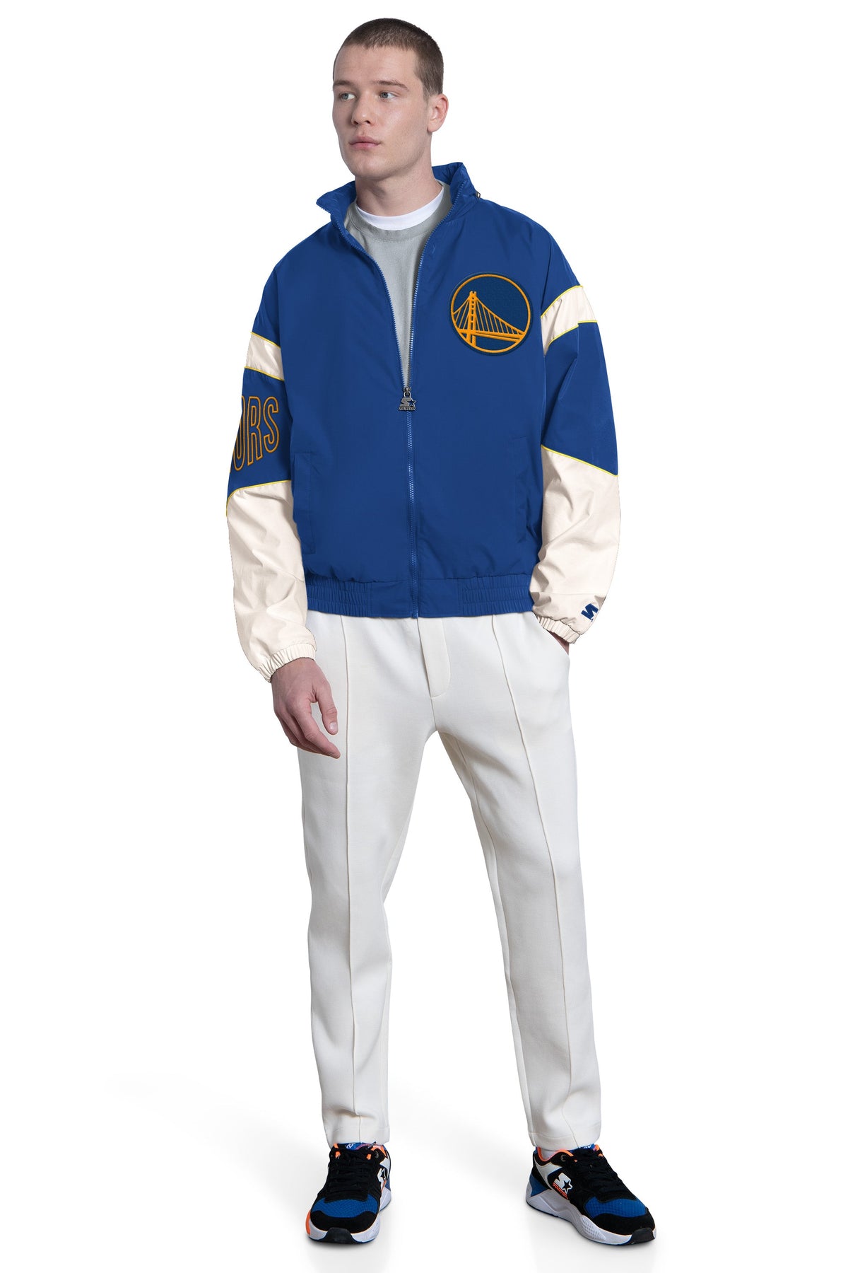Starter MENS GOLDEN STATE WARRIORS THE GUST FULL ZIP JACKET