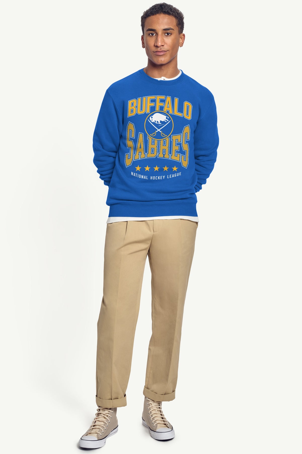 Starter MENS BUFFALO SABRES CENTER SQUEEZE SWEATSHIRT