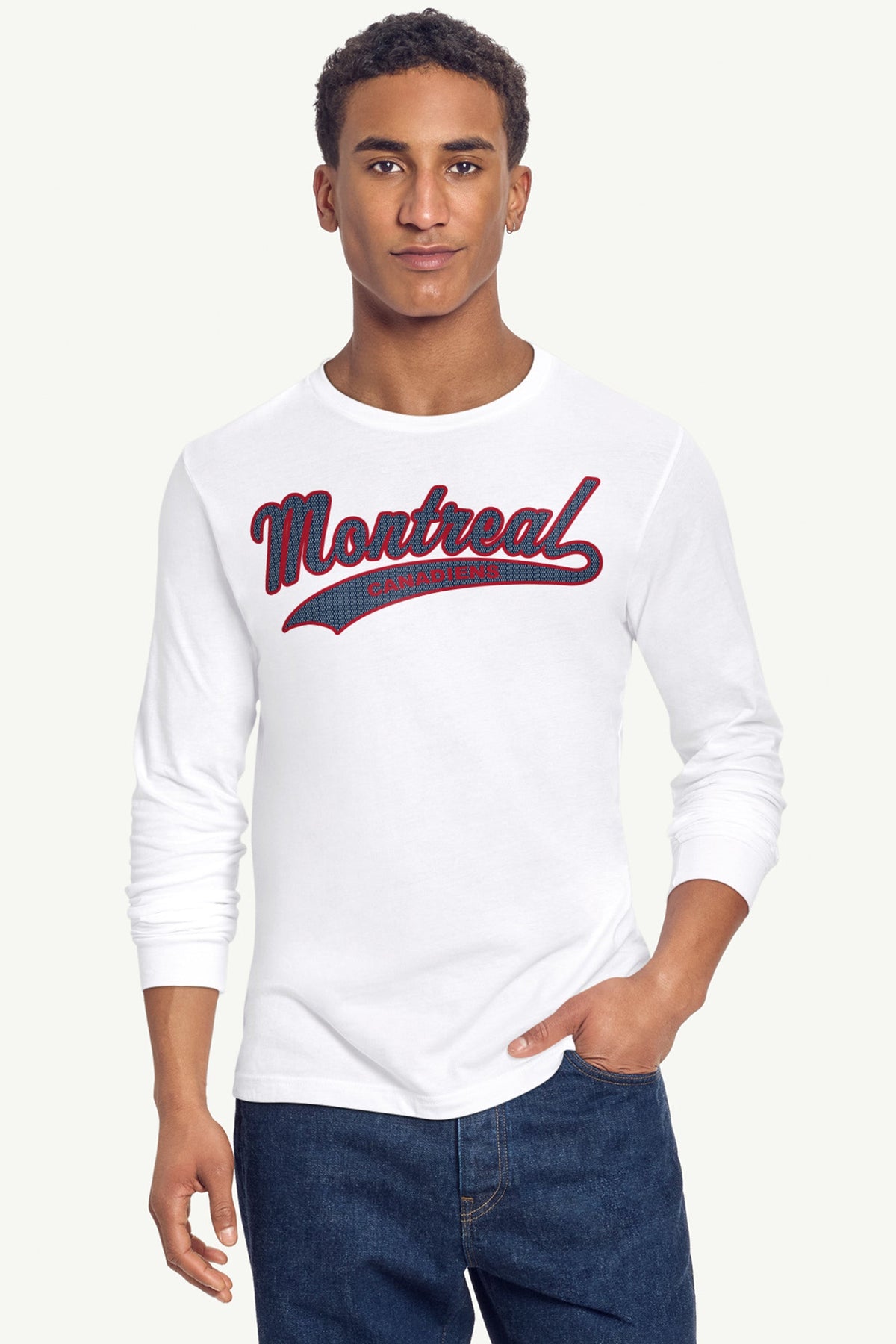 Starter MENS MONTREAL CANADIENS TAILSWEEP LONG SLEEVE T SHIRT