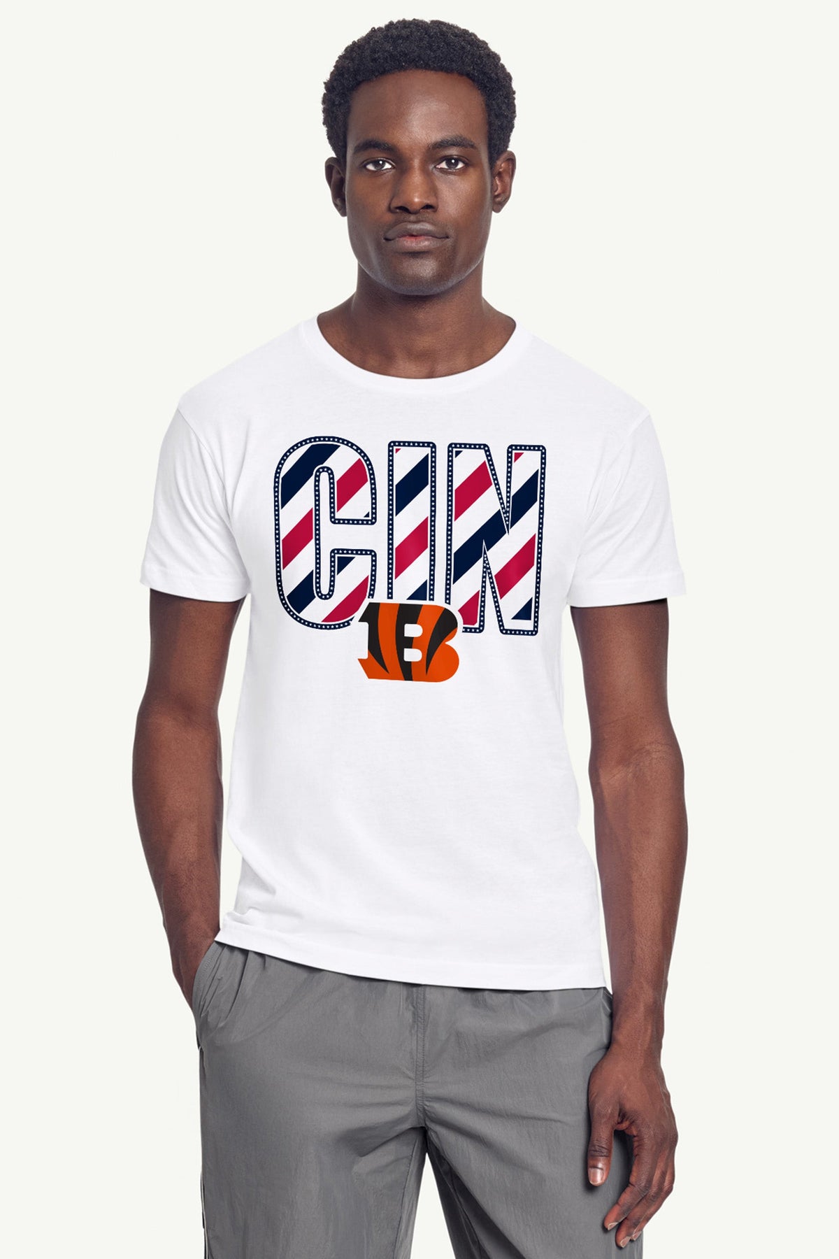 Starter MENS CINCINNATI BENGALS STARS AND STRIPES T SHIRT
