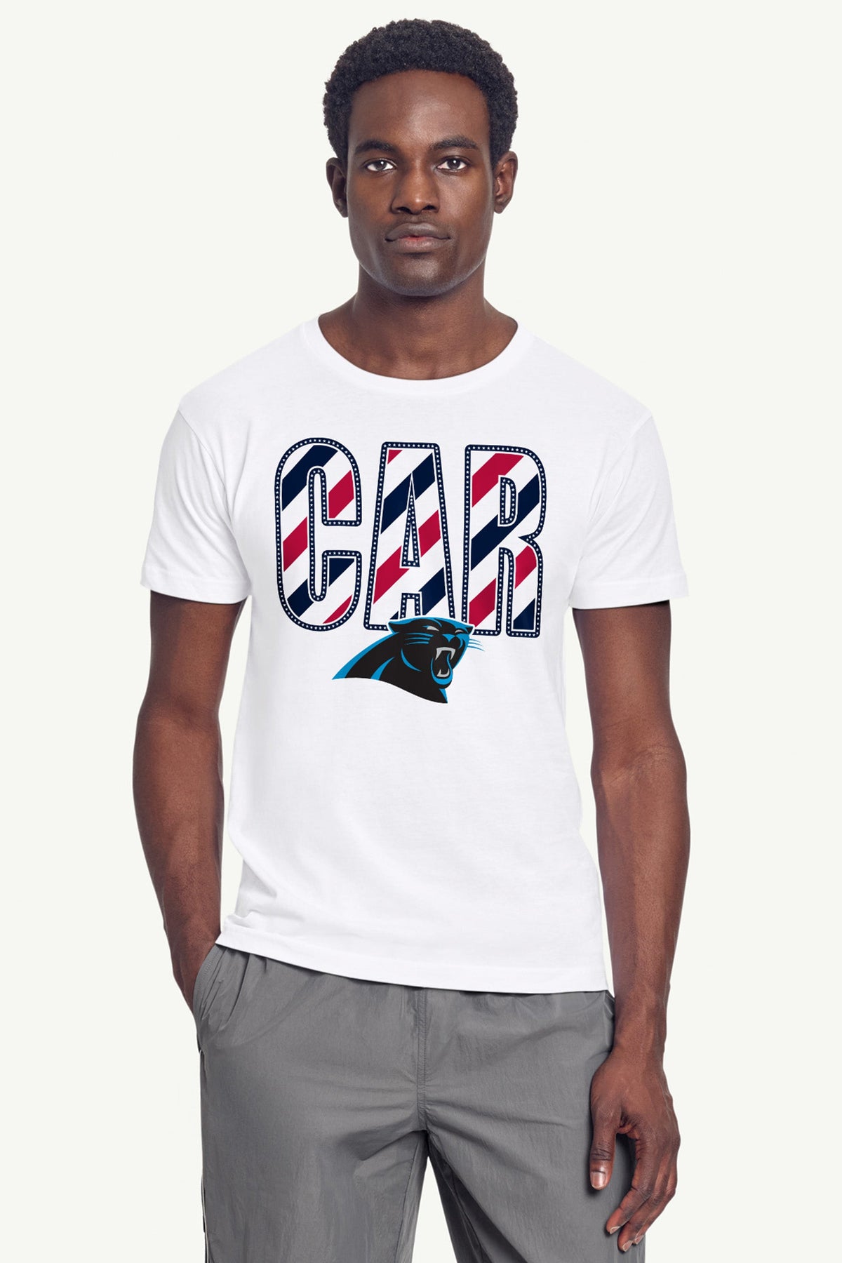 Starter MENS CAROLINA PANTHERS STARS AND STRIPES T SHIRT