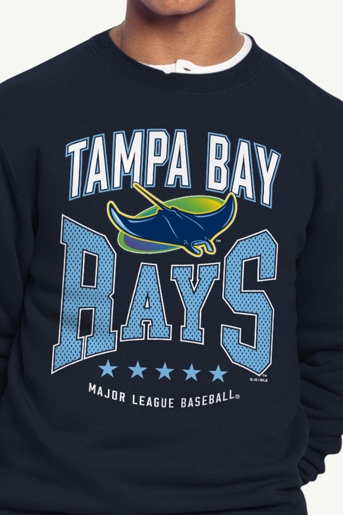 Starter MENS TAMPA BAY RAYS CENTER SQUEEZE SWEATSHIRT