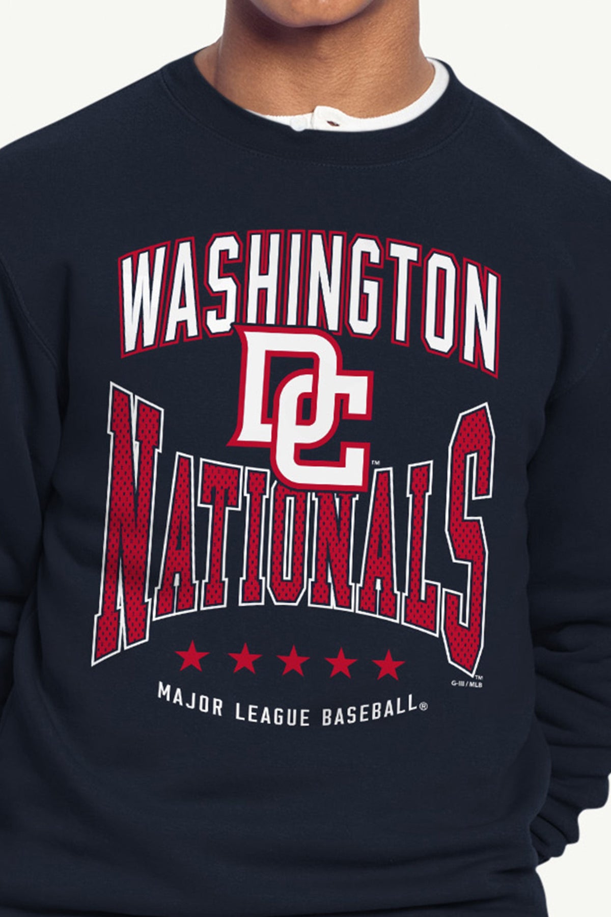 Starter MENS WASHINGTON NATIONALS CENTER SQUEEZE SWEATSHIRT