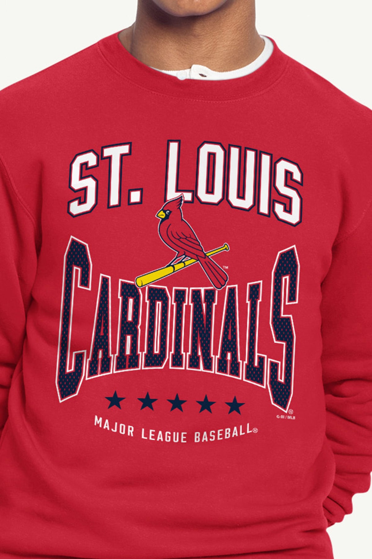 Starter MENS ST. LOUIS CARDINALS CENTER SQUEEZE SWEATSHIRT