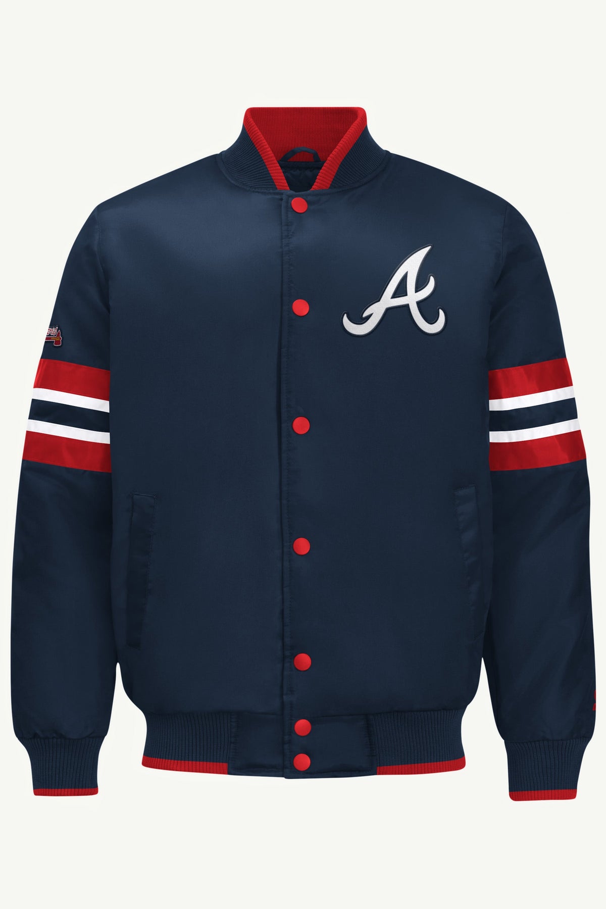 Starter MENS ATLANTA BRAVES SATIN VARSITY JACKET
