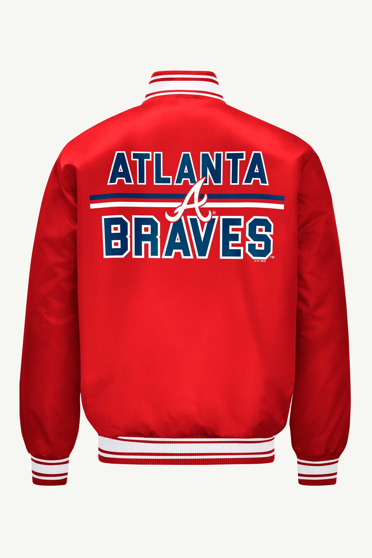 Starter MENS ATLANTA BRAVES SATIN VARSITY JACKET