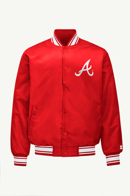Starter MENS ATLANTA BRAVES SATIN VARSITY JACKET