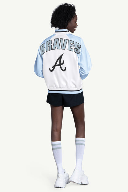 Starter WOMENS ATLANTA BRAVES BLITZ VARSITY JACKET