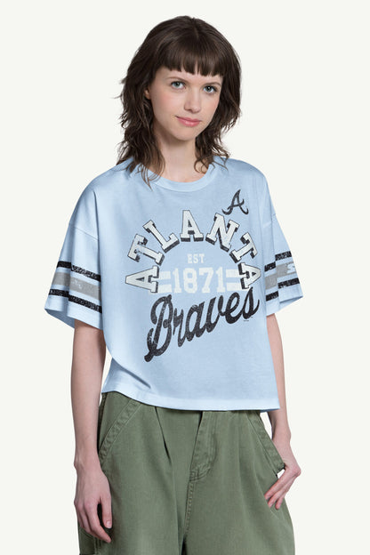 Starter WOMENS ATLANTA BRAVES OFFENSE SHORT SLEEVE T SHIRT