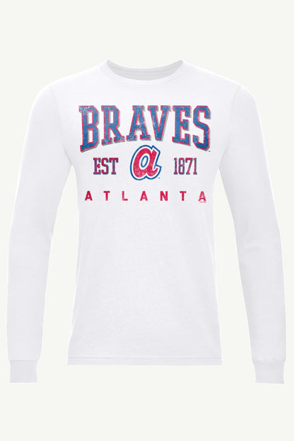 Starter MENS ATLANTA BRAVES RETRO LONG SLEEVE T SHIRT
