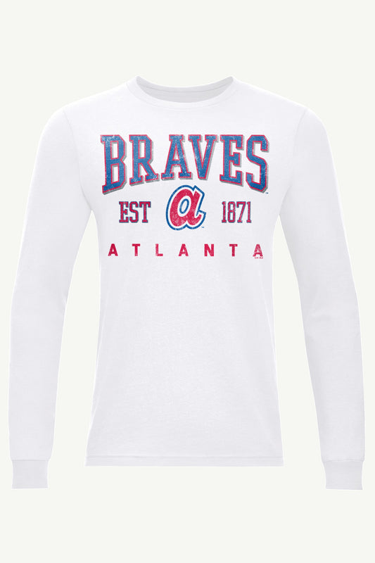 Starter MENS ATLANTA BRAVES RETRO LONG SLEEVE T SHIRT
