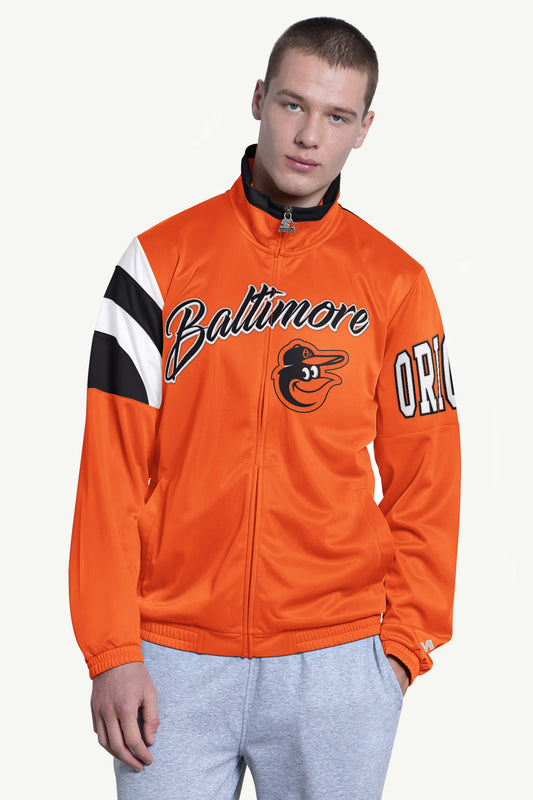 Starter MENS BALTIMORE ORIOLES HERITAGE TRACK JACKET