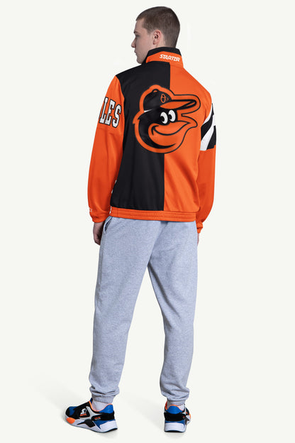 Starter MENS BALTIMORE ORIOLES HERITAGE TRACK JACKET
