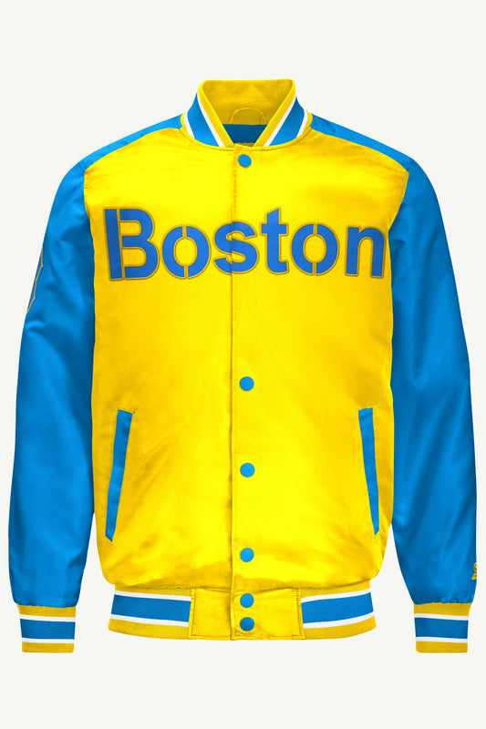 Starter MENS BOSTON RED SOX SATIN VARSITY JACKET