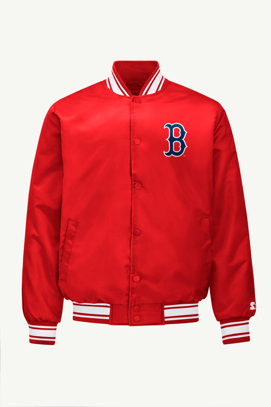 Starter MENS BOSTON RED SOX SATIN VARSITY JACKET