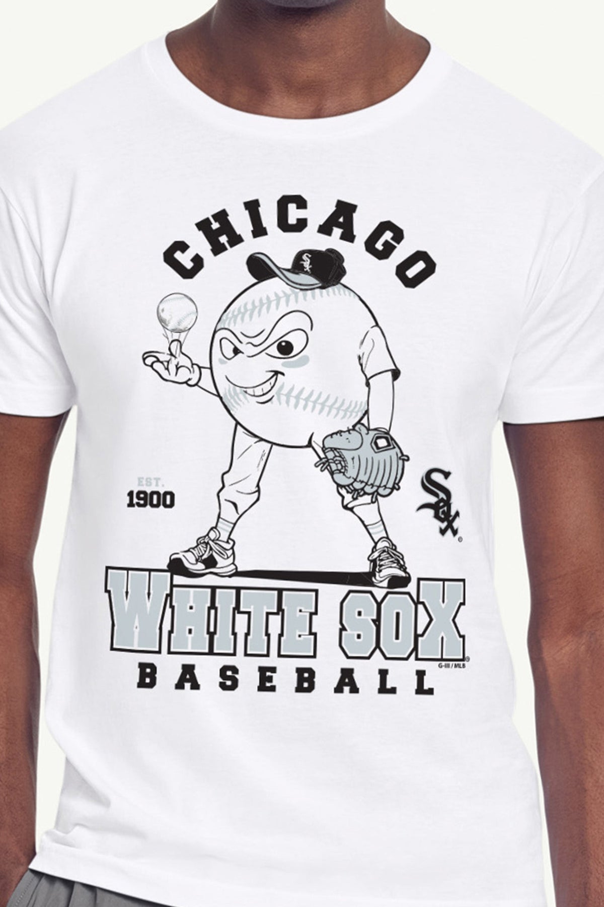 Starter MENS CHICAGO WHITE SOX  BASEBALL CHARACTER SHORT SLEEVE T SHIRT