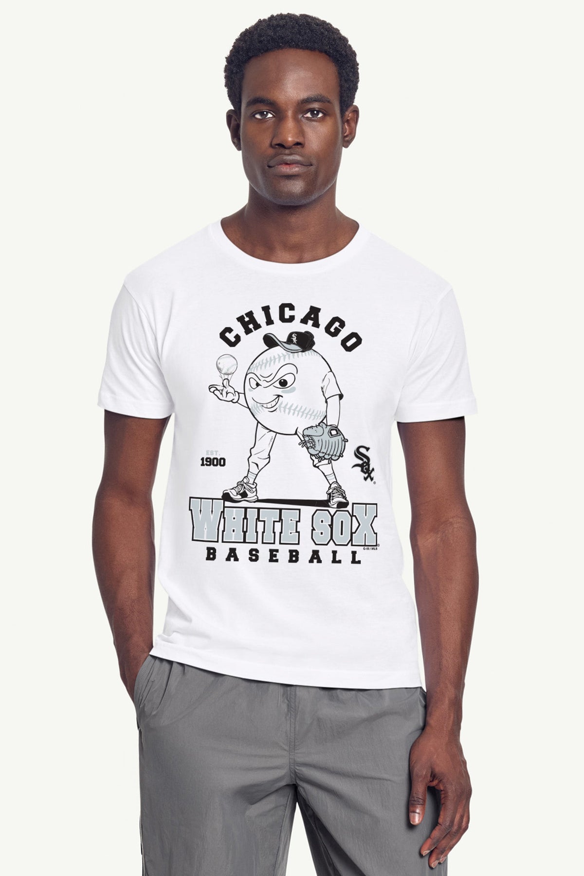 Starter MENS CHICAGO WHITE SOX  BASEBALL CHARACTER SHORT SLEEVE T SHIRT