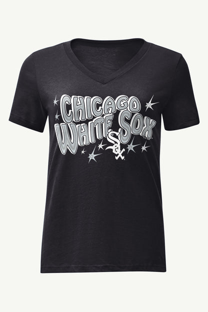 Starter WOMENS CHICAGO WHITE SOX FIREWORKS V NECK T SHIRT