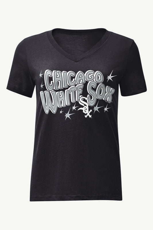 Starter WOMENS CHICAGO WHITE SOX FIREWORKS V NECK T SHIRT