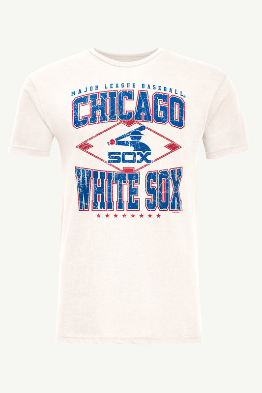 Starter MENS CHICAGO WHITE SOX DISTRESSED COOPERSTOWN DIAMOND SHORT SLEEVE T SHIRT