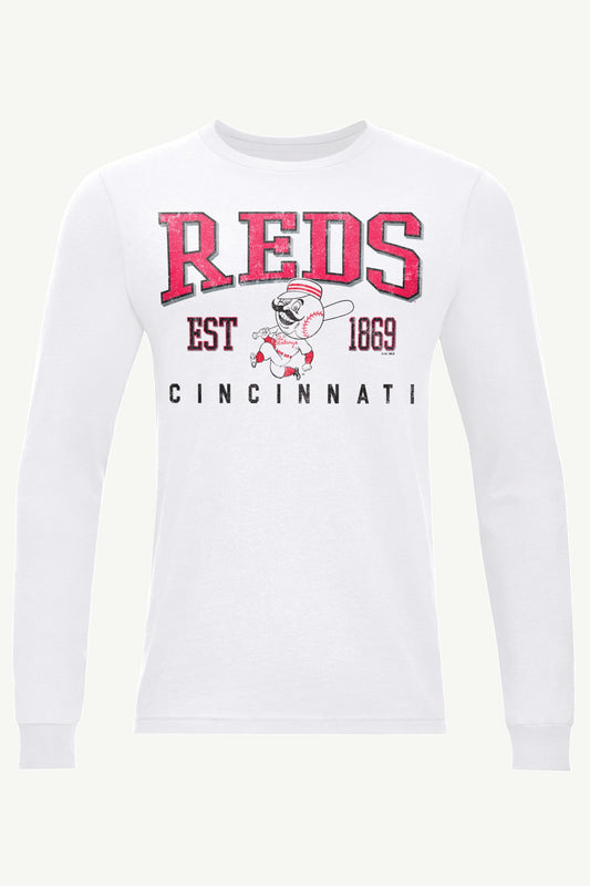 Starter MENS CINCINNATI REDS RETRO LONG SLEEVE T SHIRT