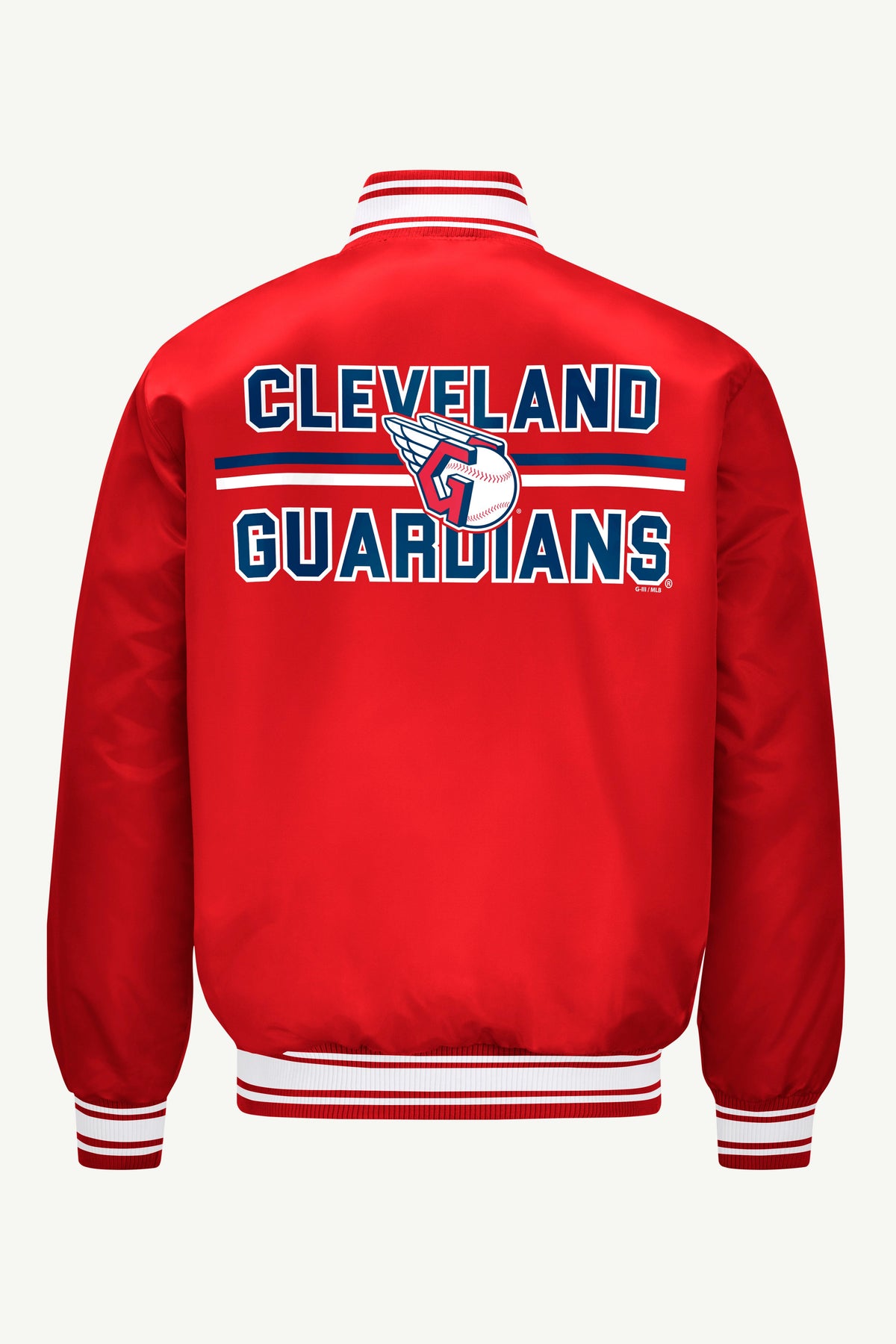 Starter MENS CLEVELAND GUARDIANS SATIN VARSITY JACKET