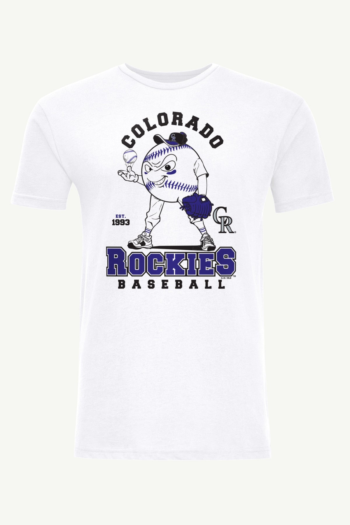Starter MENS COLORADO ROCKIES BASEBALL CHARACTER SHORT SLEEVE T SHIRT