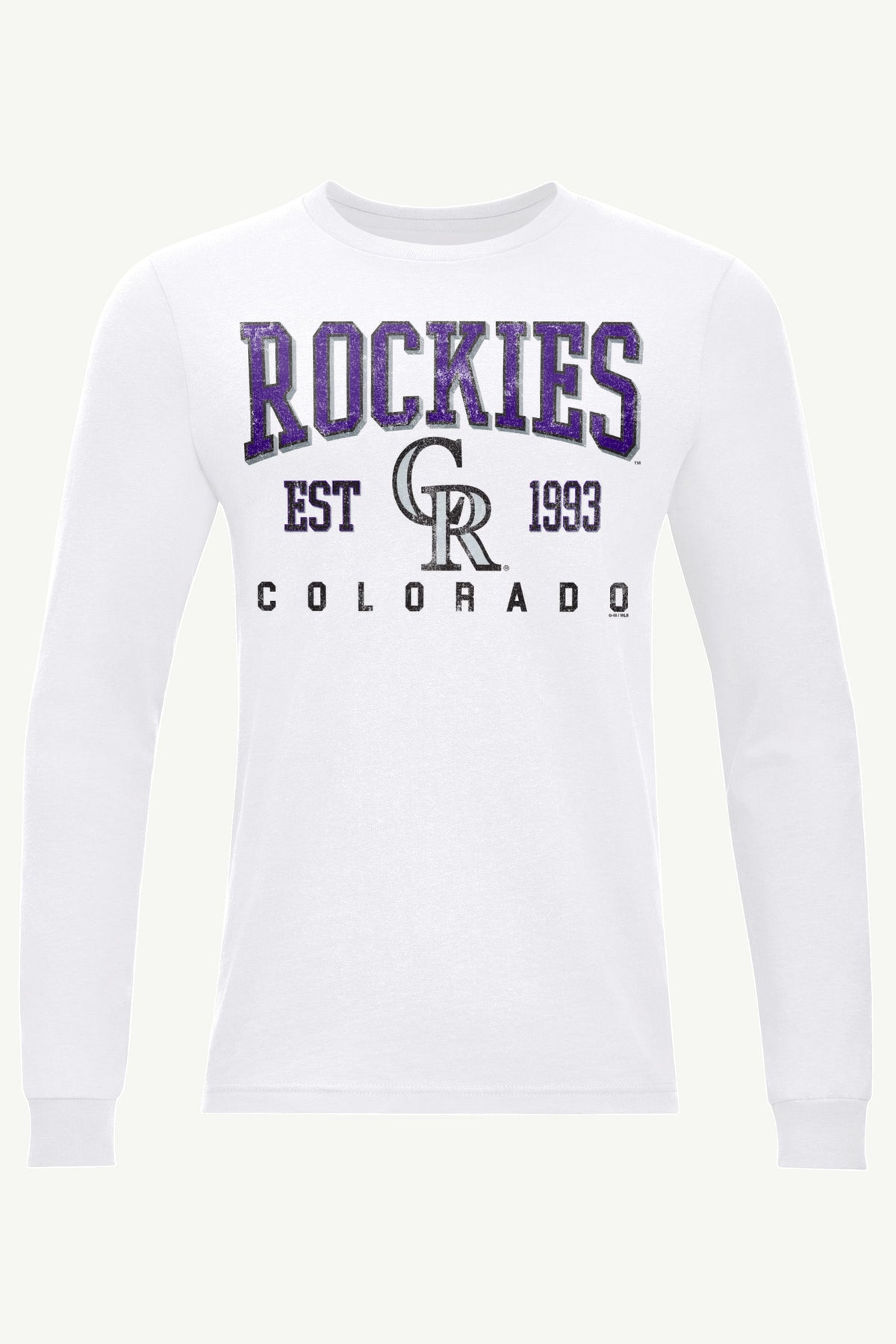 Starter MENS COLORADO ROCKIES RETRO LONG SLEEVE T SHIRT