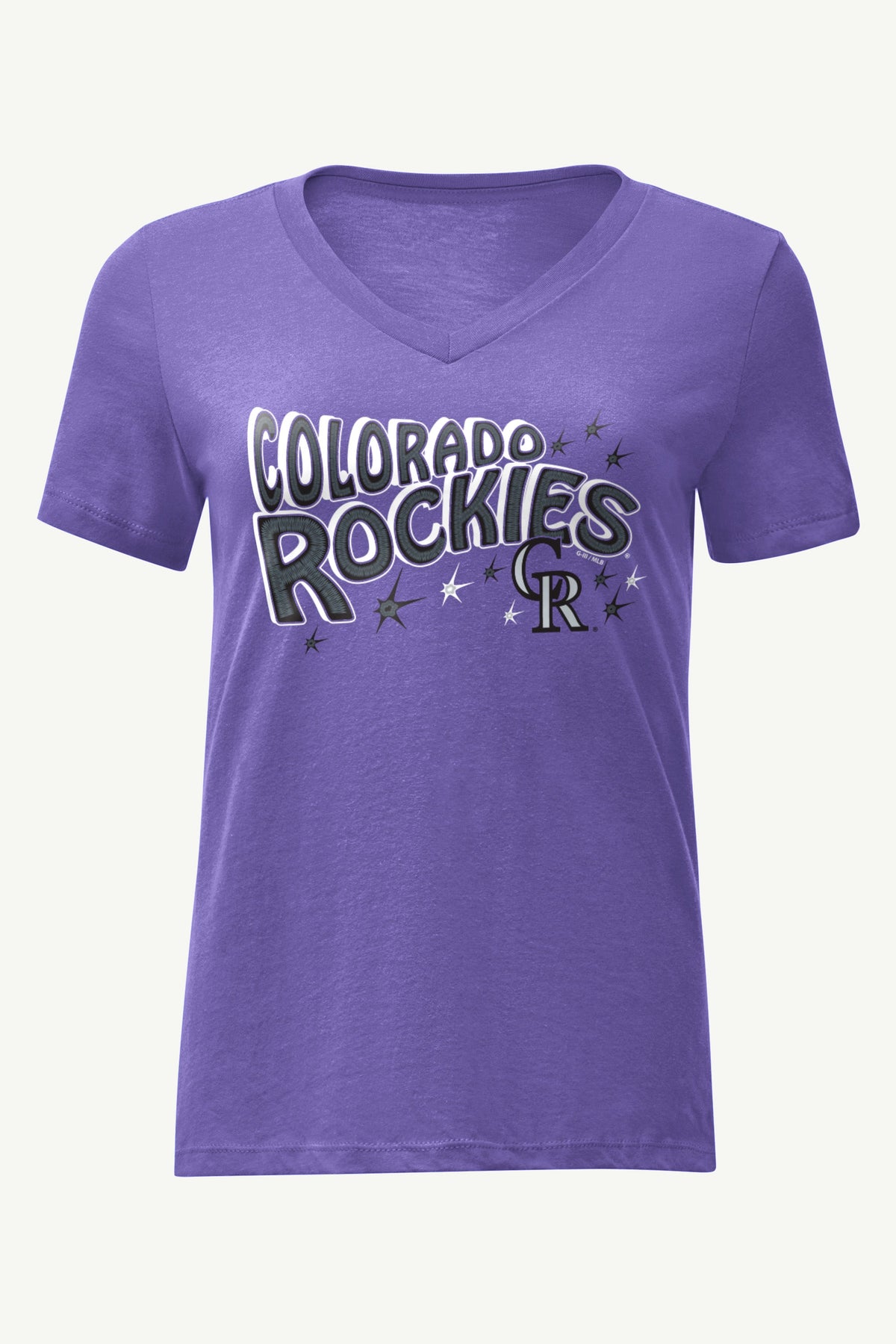 Starter WOMENS COLORADO ROCKIES FIREWORKS V NECK T SHIRT
