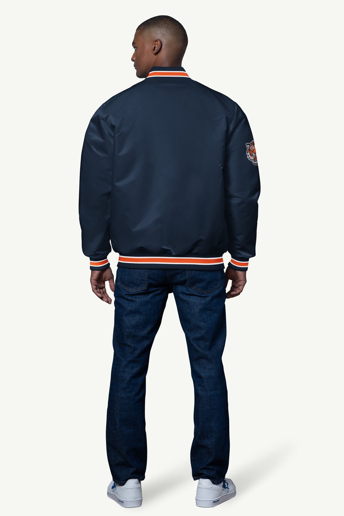 Starter MENS DETROIT TIGERS SATIN VARSITY JACKET