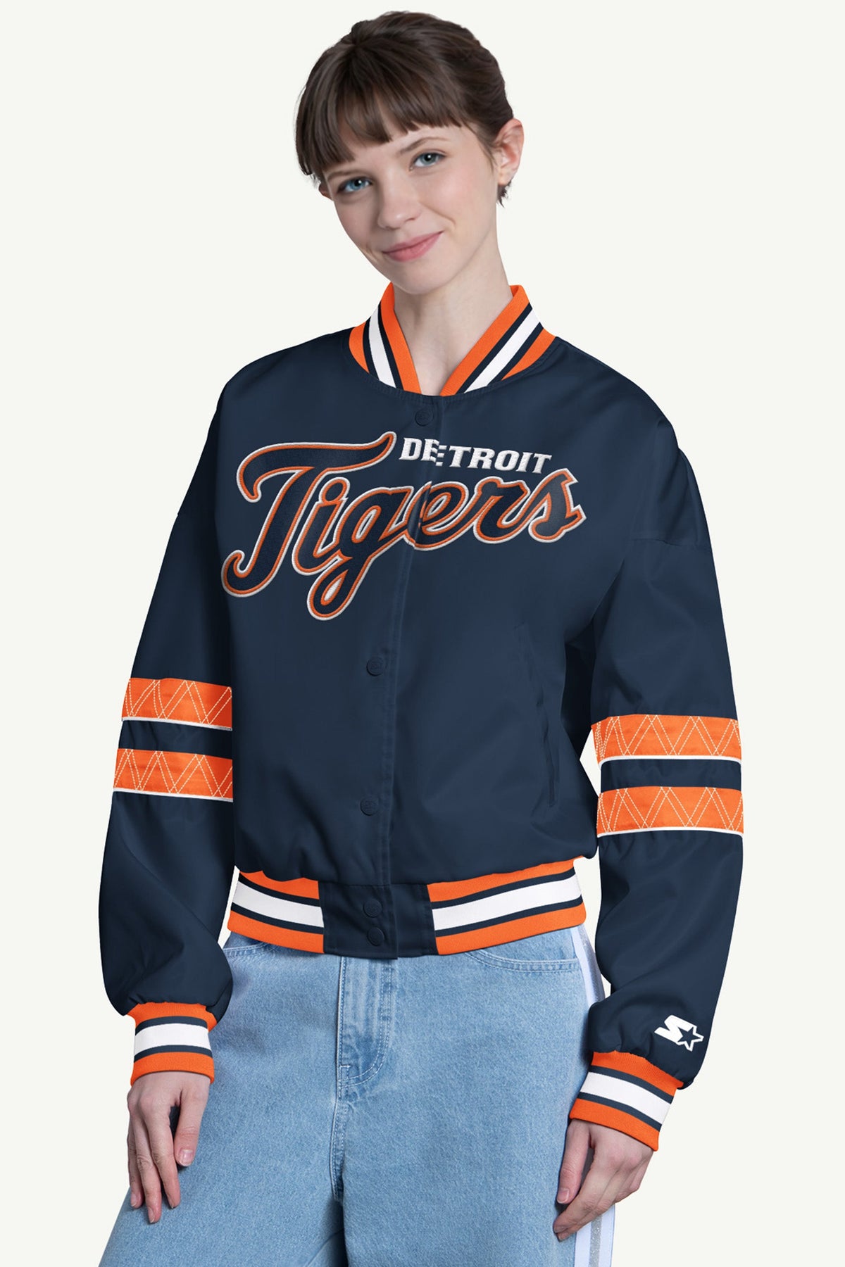 Starter WOMENS DETROIT TIGERS INTERCEPTION VARSITY JACKET