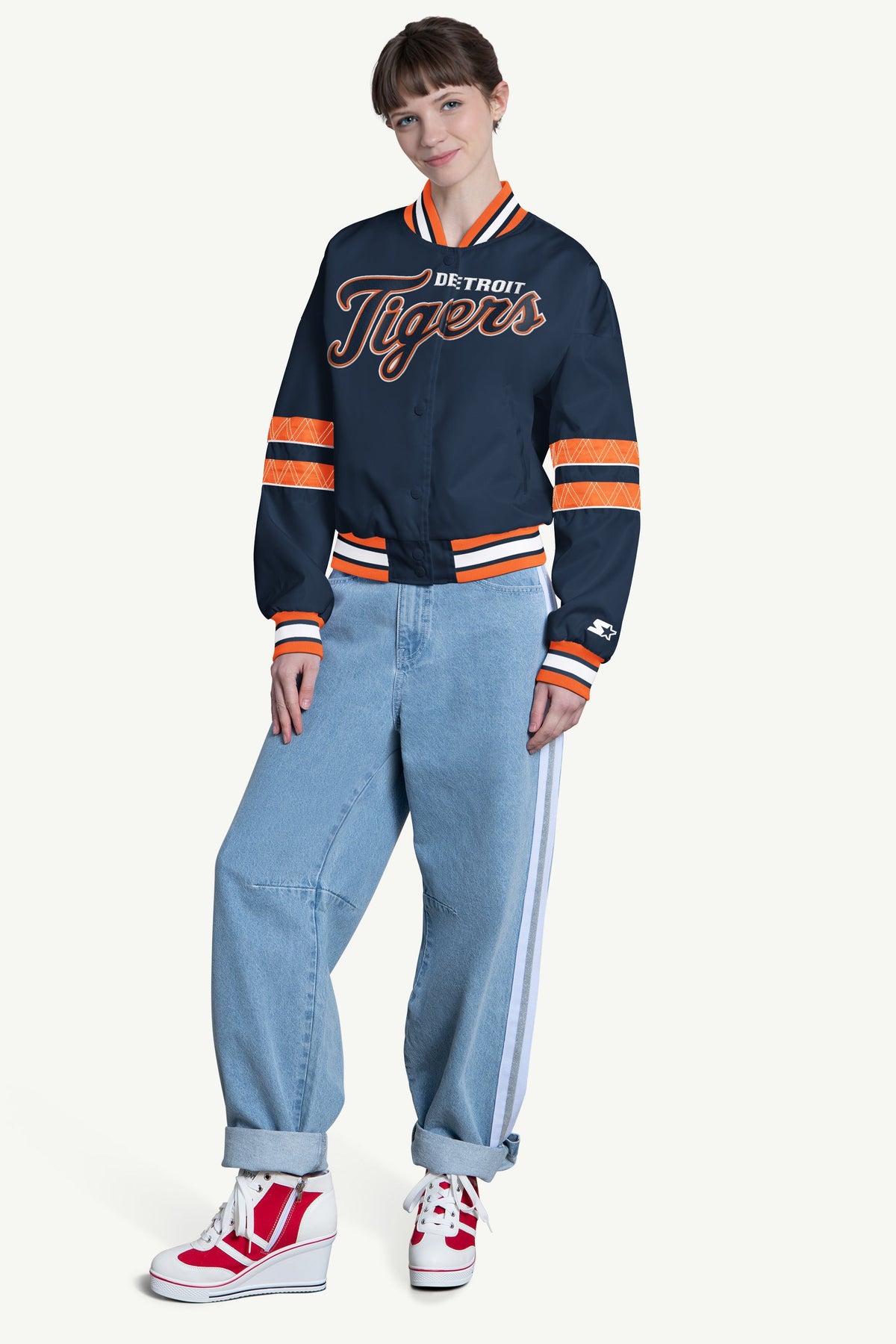 Starter WOMENS DETROIT TIGERS INTERCEPTION VARSITY JACKET