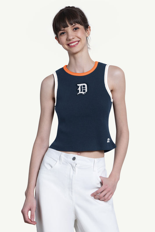 Starter WOMENS DETROIT TIGERS PLAY THE BALL CROP TANK