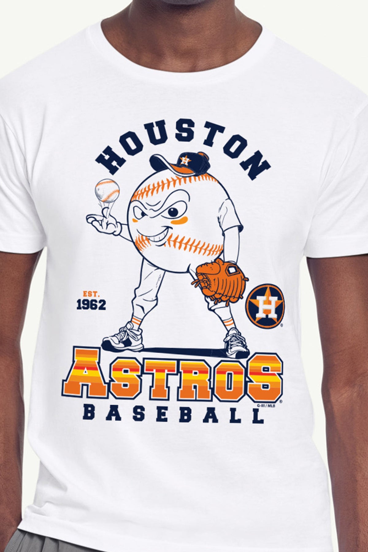 Starter MENS HOUSTON ASTROS BASEBALL CHARACTER SHORT SLEEVE T SHIRT