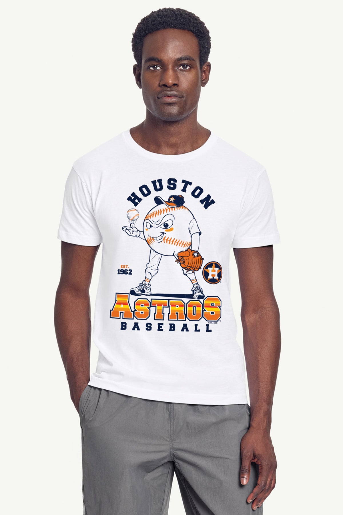 Starter MENS HOUSTON ASTROS BASEBALL CHARACTER SHORT SLEEVE T SHIRT