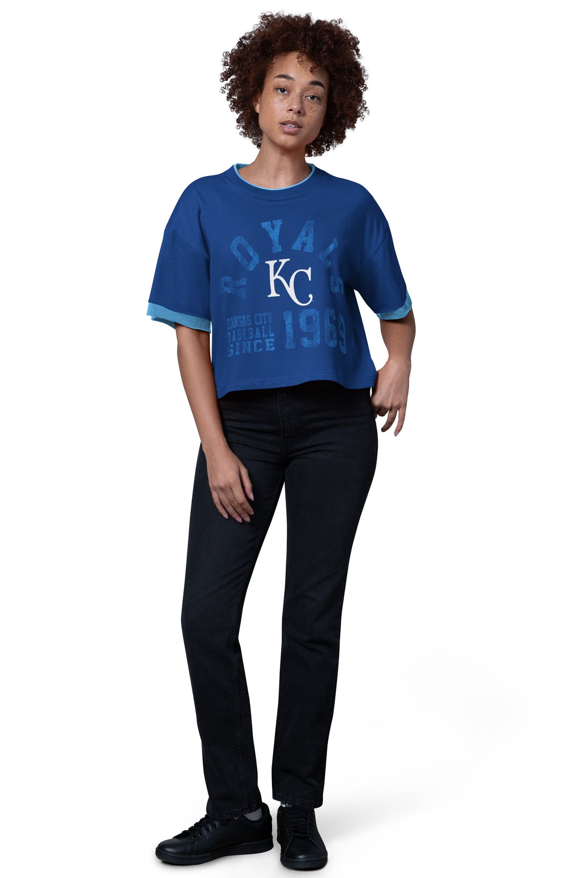 Starter WOMENS KANSAS CITY ROYALS CROPPED T SHIRT