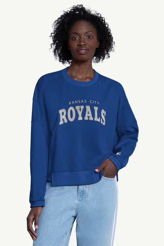 Starter WOMENS KANSAS CITY ROYALS CREW NECK SWEATSHIRT