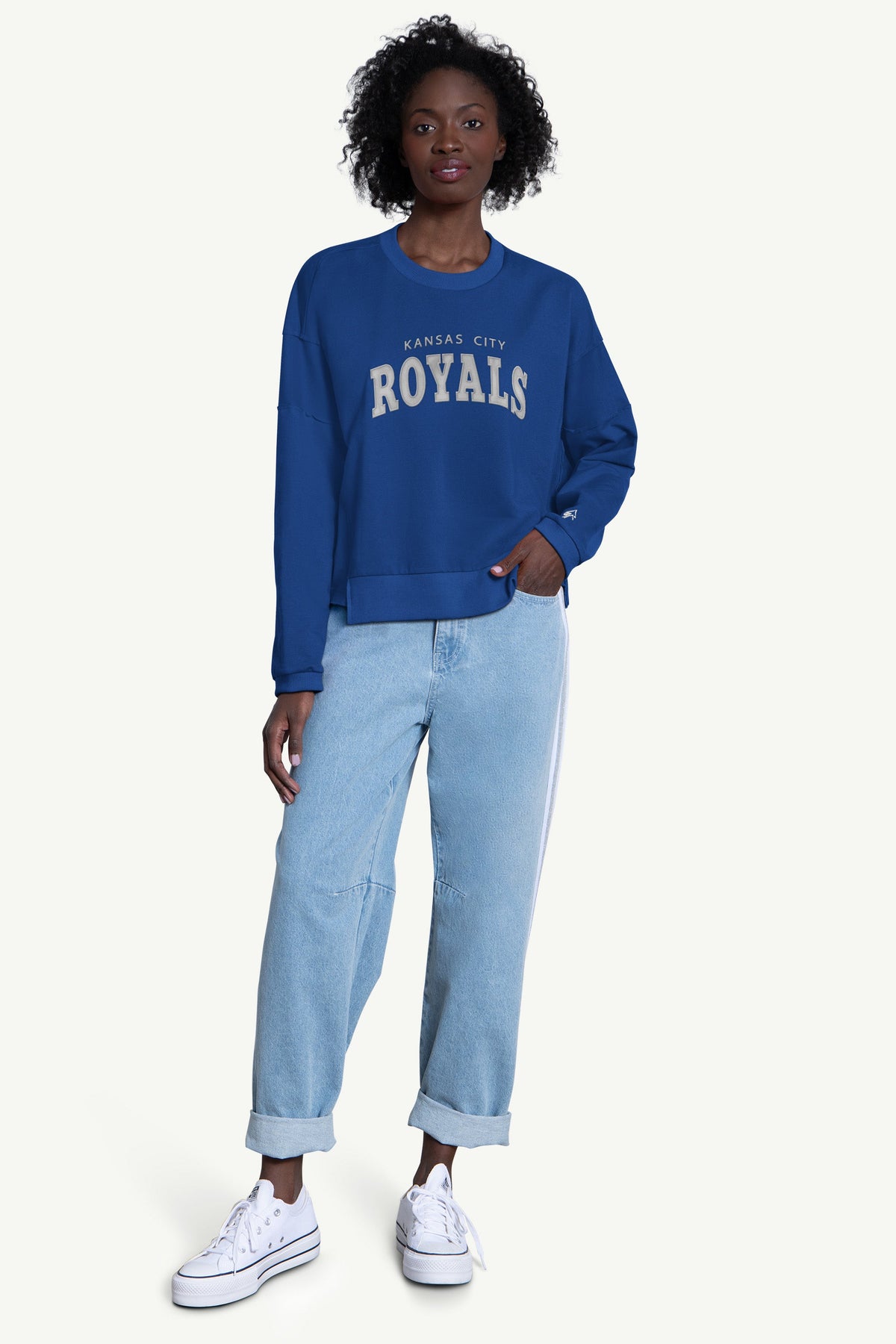 Starter WOMENS KANSAS CITY ROYALS CREW NECK SWEATSHIRT