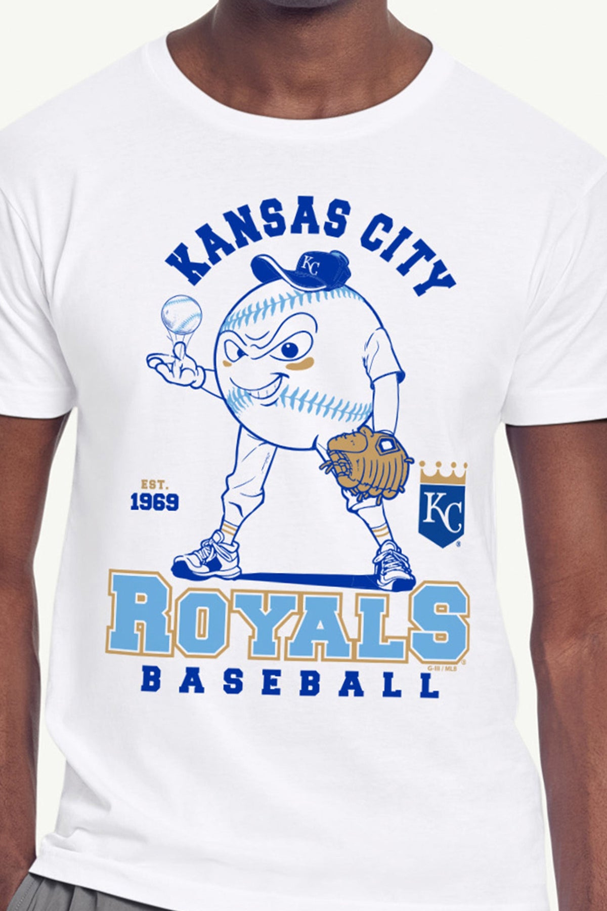 Starter MENS KANSAS CITY ROYALS BASEBALL CHARACTER SHORT SLEEVE T SHIRT