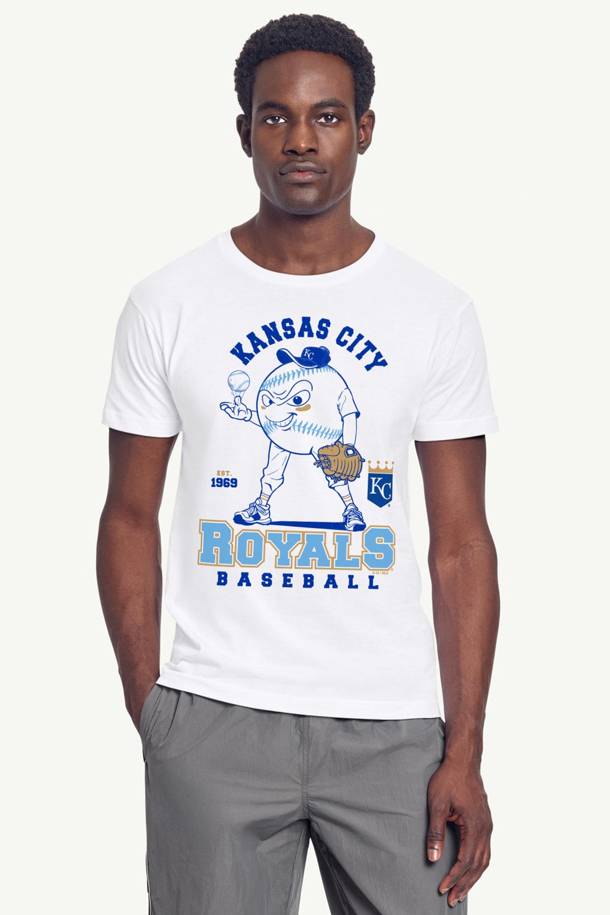Starter MENS KANSAS CITY ROYALS BASEBALL CHARACTER SHORT SLEEVE T SHIRT