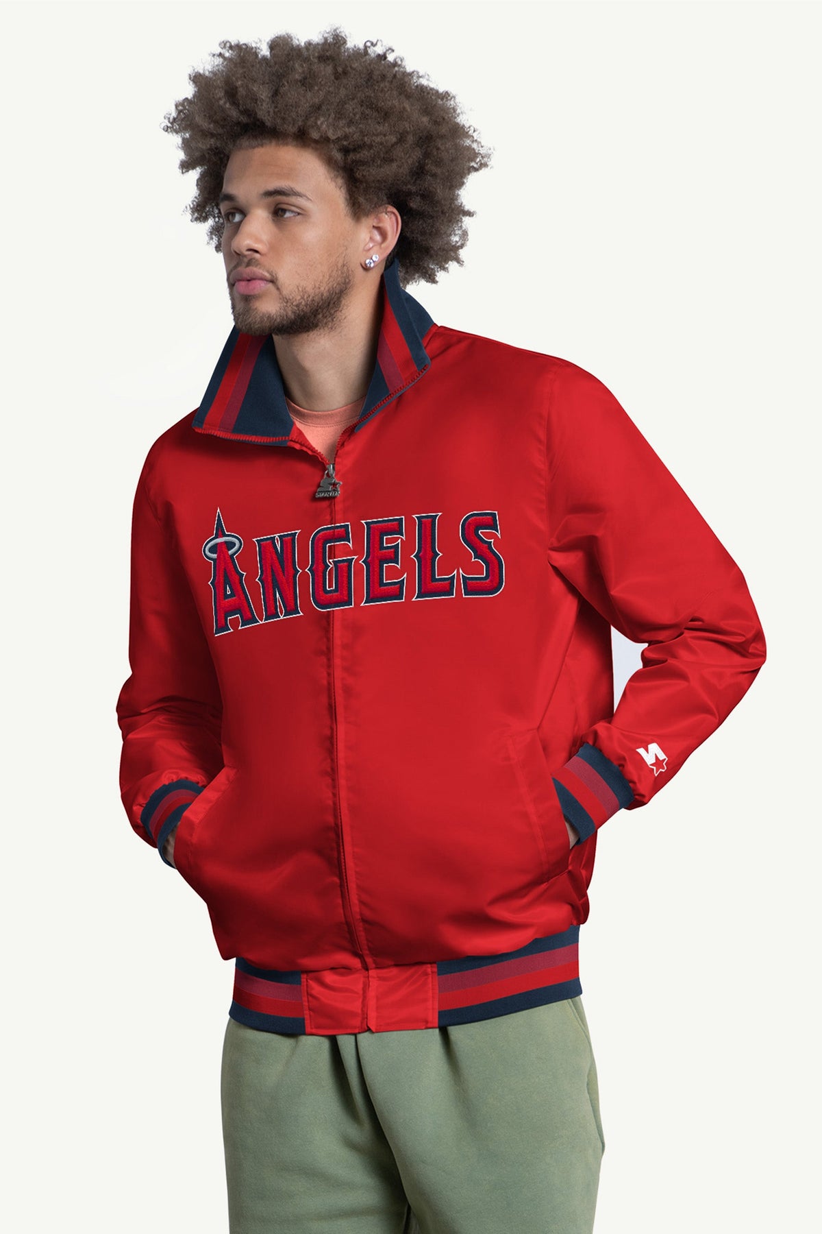 Starter MENS LOS ANGELES ANGELS CAPTAIN VARSITY JACKET