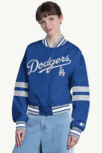Starter WOMENS LOS ANGELES DODGERS INTERCEPTION VARSITY JACKET