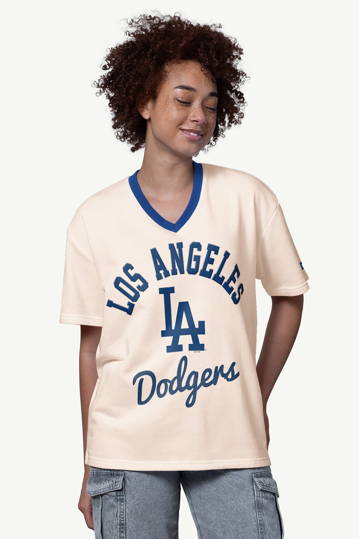 Starter WOMENS LOS ANGELES DODGERS V-NECK T SHIRT