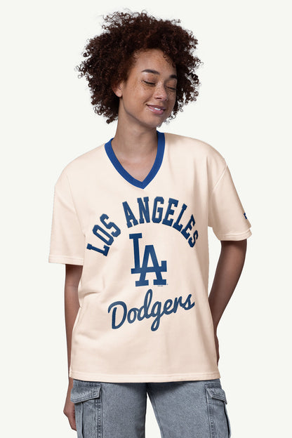Starter WOMENS LOS ANGELES DODGERS V-NECK T SHIRT