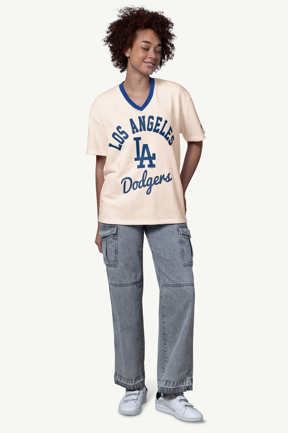 Starter WOMENS LOS ANGELES DODGERS V-NECK T SHIRT
